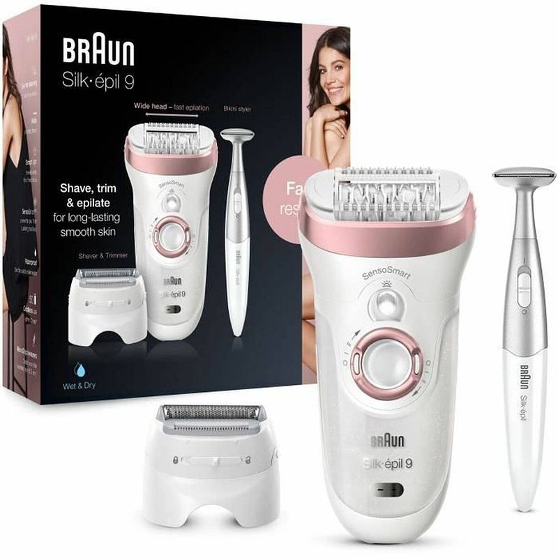 Foto van Braun silk-épil 9 9-890 - epilator - wit/roségoud