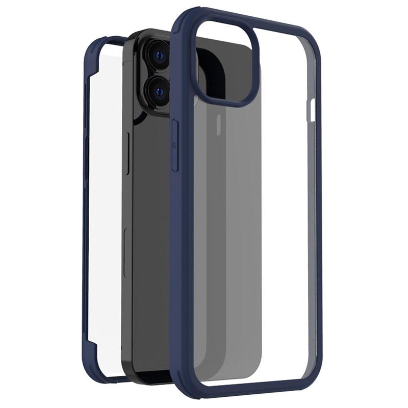 Foto van Accezz full protective cover voor apple iphone 13 pro telefoonhoesje blauw