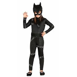 Foto van Halloween - zwarte kat/poes halloween catsuit voor meiden 10-12 jaar (140-152) - carnavalskostuums