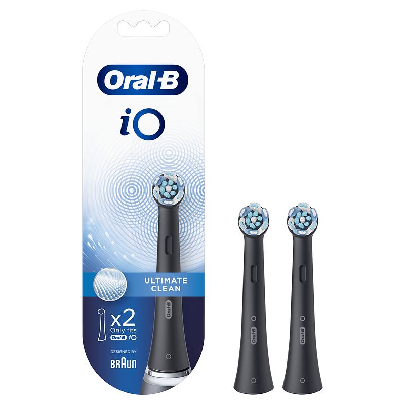 Foto van Oral-b io ultimate clean black opzetborstels - 2 stuks