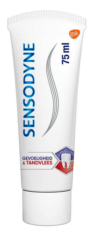 Foto van Sensodyne gevoeligheid & tandvlees tandpasta voor gevoelige tanden 75ml bij jumbo