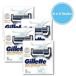 Foto van Gillette fusion skinguard sensitive razor blades - 5 stuks - 4 stuks