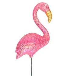 Foto van Dierenbeeld flamingo vogel 60 cm tuinbeeld steker - tuindecoraties - dierenbeelden