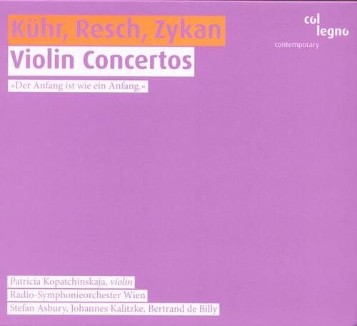 Foto van Violin concertos, der anfang ist wie ein anfang - cd (9120031340348)