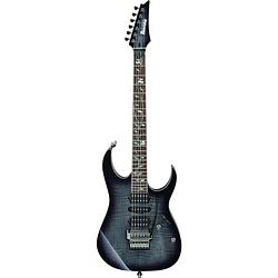 Foto van Ibanez j.custom rg8570-bre black rutile elektrische gitaar met koffer en certificaat van echtheid