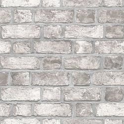 Foto van Homestyle behang brick wall grijs en gebroken wit