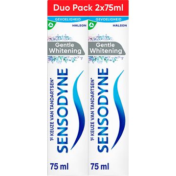 Foto van Sensodyne gentle whitening duo pack 2 x 75 ml tube bij jumbo