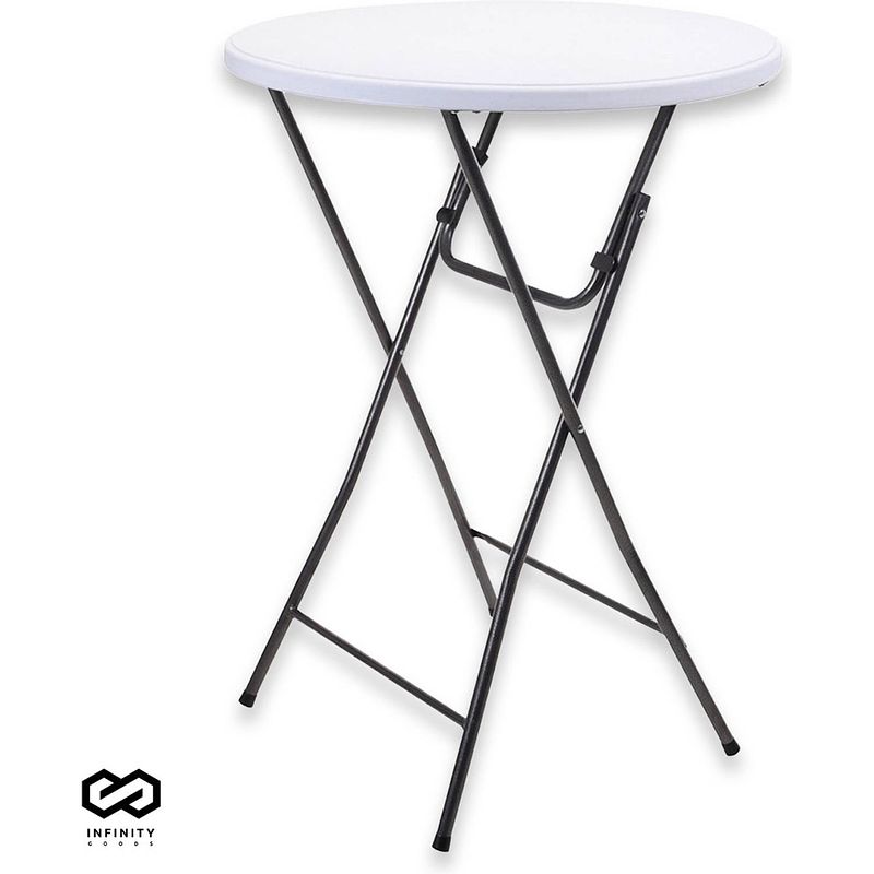 Foto van Infinity goods stevige statafel - partytafel - robuust en weersbestendig - inklapbaar - 80cm x 110cm - feest - 1 stuk -