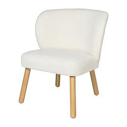 Foto van Boucle fauteuil troyes - wit - 60x59x68 cm