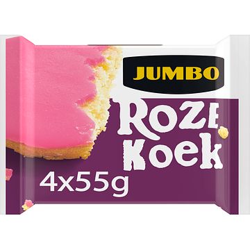 Foto van Jumbo roze koeken 4 stuks