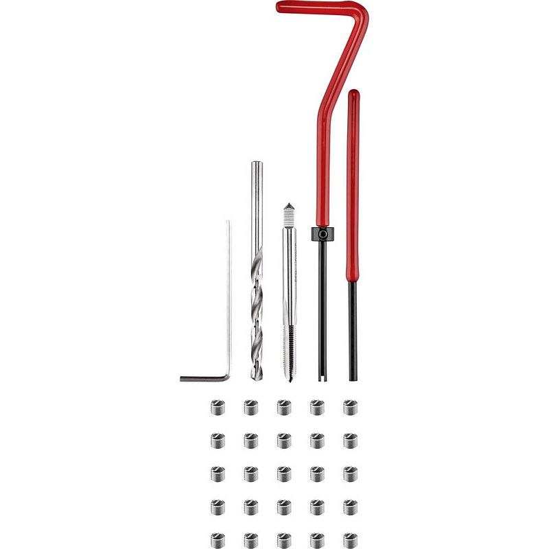 Foto van Toolcraft to-5016570 schroefdraadrolset 30-delig m4