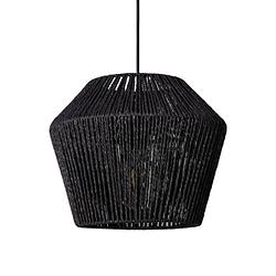 Foto van Hanglamp sauki zwart mediteraans eetkamer woonkamer hanglampen gevlochten