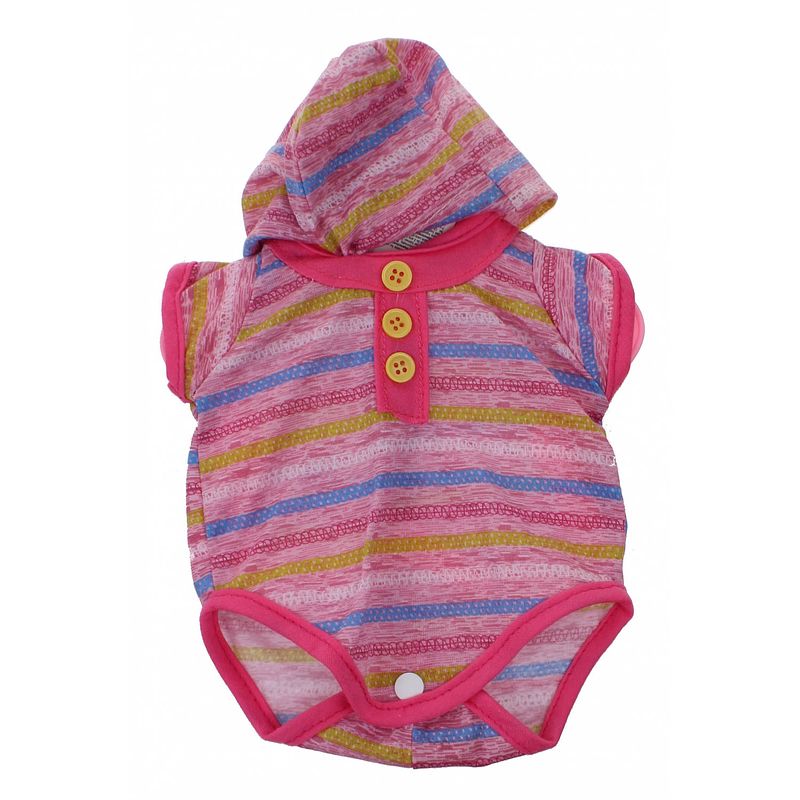 Foto van Johntoy baby rose babypoppenkleren romper streep 40-45 cm