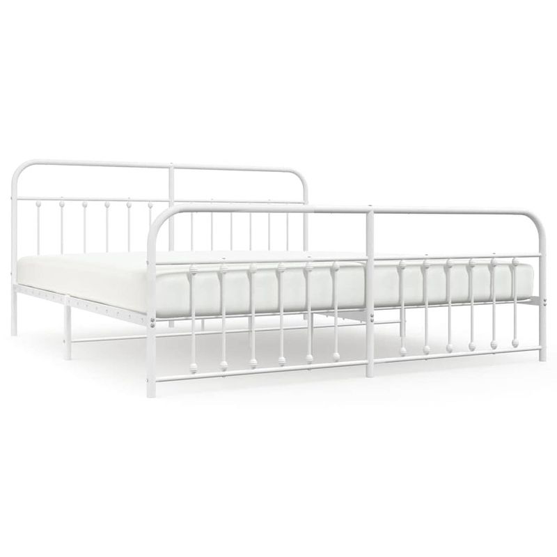 Foto van The living store bedframe classic - metalen constructie - metalen latten en poten - extra opbergruimte - functioneel