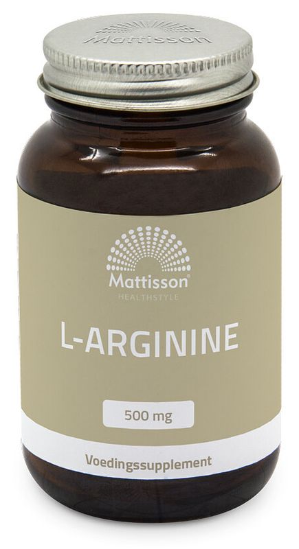 Foto van Mattisson healthstyle l-arginine 500mg capsules