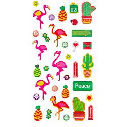 Foto van Lg-imports stickervel flamingo meisjes 21 x 10 cm 34-delig