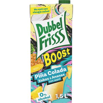 Foto van Dubbelfrisss boost drank pina colada kokos & ananas met appel 1,5 l bij jumbo