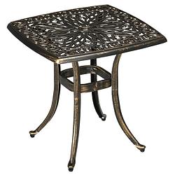 Foto van Tuintafel - vintage ontwerp - bistrotafel - tafel - balkontafel - brons - 54 x 54 x 52,5 cm