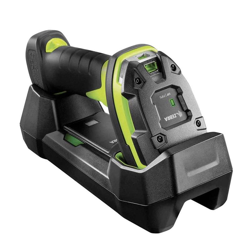 Foto van Zebra li3678-sr barcodescanner bluetooth 1d imager zwart, groen handmatig bluetooth, usb