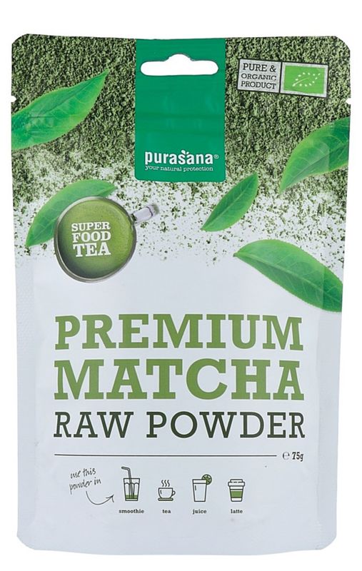 Foto van Purasana matcha raw powder