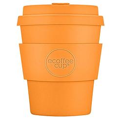 Foto van Ecoffee cup alhambra pla - koffiebeker to go 250 ml - oranje siliconen