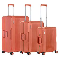 Foto van Carryon protector luxe kofferset - tsa koffers met 4-delige packer set - kliksloten - ultralicht - oranje