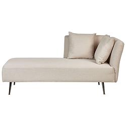 Foto van Beliani riom - chaise longue-beige-polyester