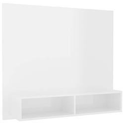 Foto van The living store tv-wandmeubel - hoogglans wit - 102 x 23.5 x 90 cm - spaanplaat