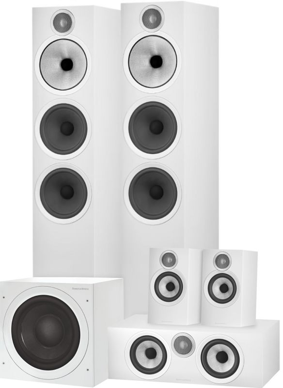 Foto van Bowers & wilkins htm6 s3 + 603 s3 (per paar) + 607 s3 (per paar) + asw608 wit