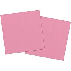 Foto van 20x stuks servetten van papier roze 33 x 33 cm - feestservetten