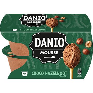 Foto van Danio mousse chocohazelnootsmaak 4 x 60g bij jumbo