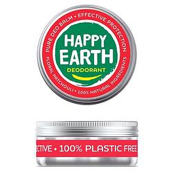 Foto van Happy earth 100% natuurlijke deo balm floral patchouli