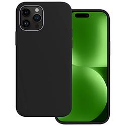 Foto van Basey iphone 15 pro hoesje siliconen back cover case - iphone 15 pro hoes silicone case hoesje - zwart