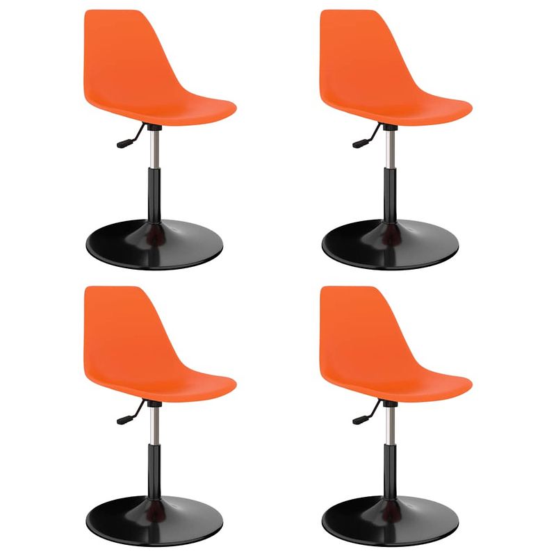 Foto van Vidaxl eetkamerstoelen draaibaar 4 st pp oranje