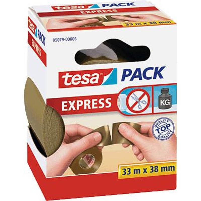 Foto van Tesa express 05079-00006-01 pakband tesapack bruin (l x b) 50 m x 38 mm 1 stuk(s)