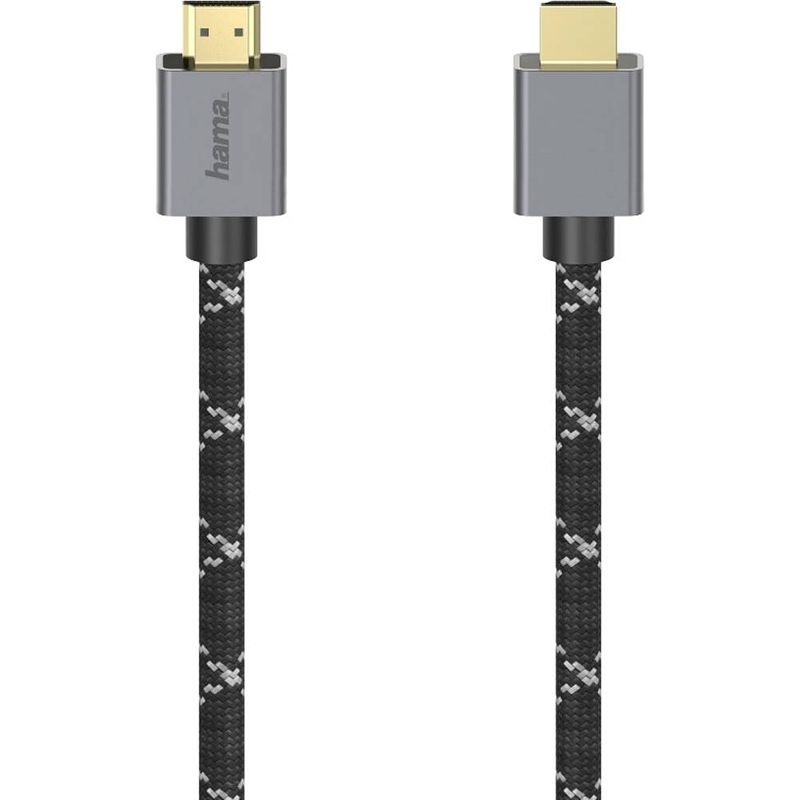 Foto van Hama hdmi aansluitkabel hdmi-a stekker, hdmi-a stekker 2.00 m grijs, zwart 00200504 hdmi-kabel