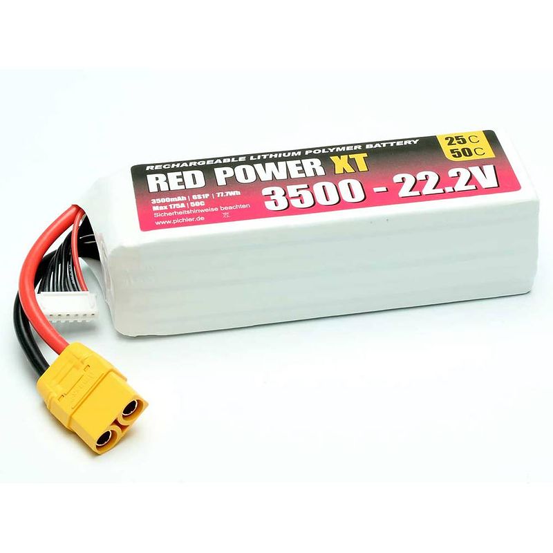 Foto van Red power lipo accupack 22.2 v 3500 mah softcase xt90