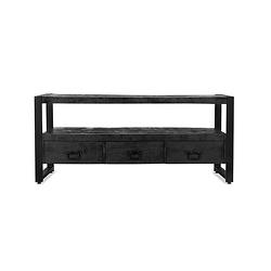 Foto van Benoa britt 3 drawer tv cabinet black 150 cm