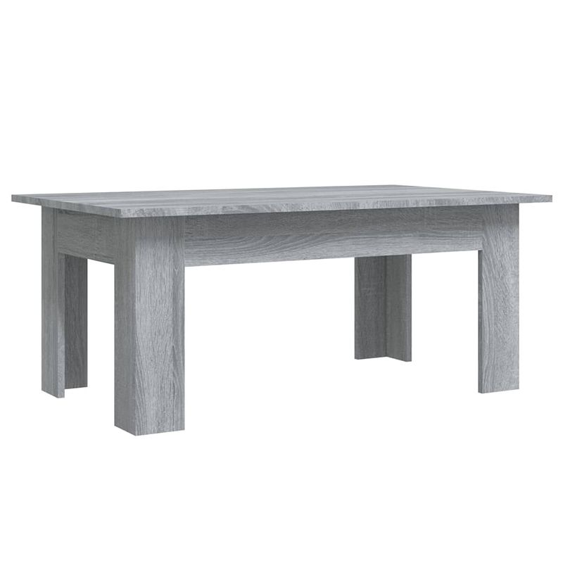 Foto van The living store salontafel - modern - bewerkt hout - 100x60x42 cm - grijs sonoma eiken