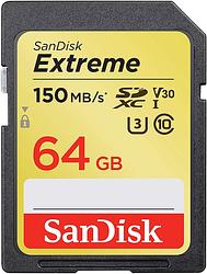 Foto van Sandisk sdxc geheugenkaart - 64gb - extreme - u3