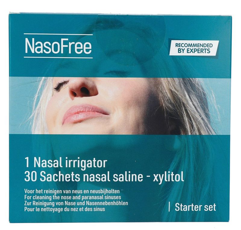 Foto van Dos medical nasofree spoelzout xylitol startset