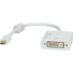 Foto van Roline mini-displayport / dvi adapterkabel mini displayport stekker, dvi-d 24+1-polige bus 0.10 m wit 12.03.3137 displayport-kabel