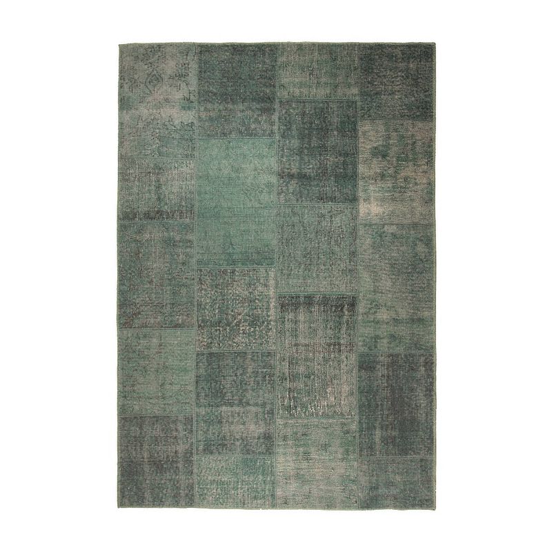 Foto van Patchwork vloerkleed groen lara - interieur05