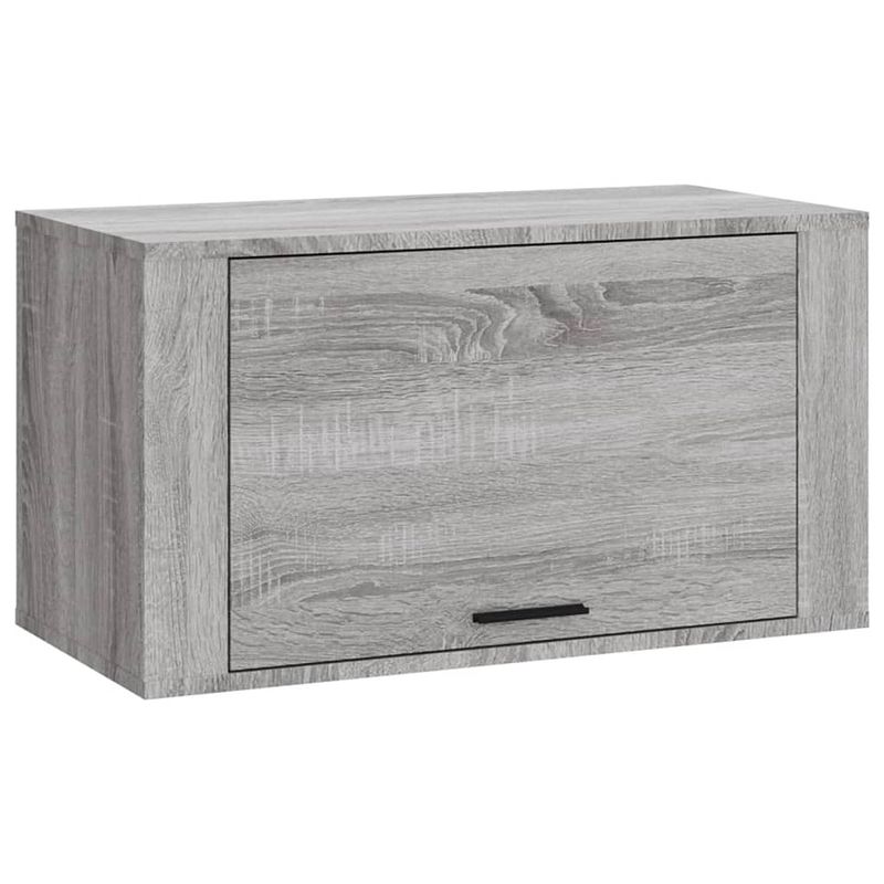 Foto van The living store schoenenkast - wandgemonteerd - 70 x 35 x 38 cm - grijs sonoma eiken