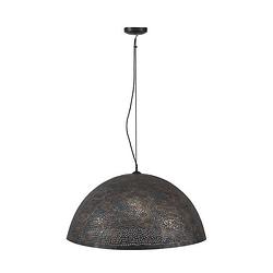 Foto van Dimehouse hanglamp industrieel zwart-bruin aya - 70 cm