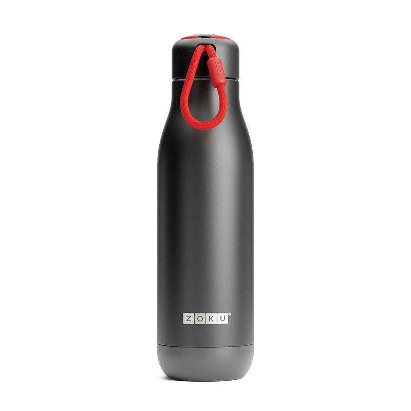 Foto van Thermosfles rvs, 750 ml, zwart - zoku hydration