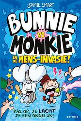 Foto van Bunnie vs monkie en de mens-invasie - jamie smart - hardcover (9789025777692)