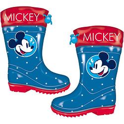 Foto van Regenlaarzen mickey stars junior pvc donkerblauw/rood maat 26