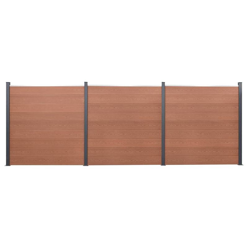 Foto van Vidaxl schuttingpaneelset 526x186 cm hkc bruin