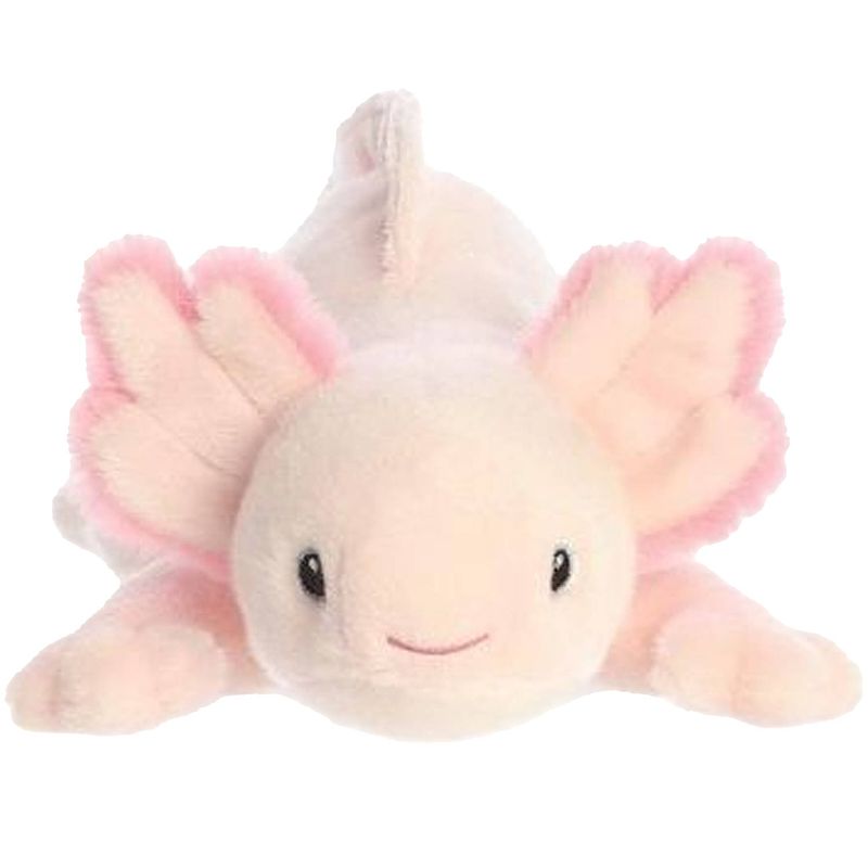 Foto van Aurora eco nation pluche knuffeldier axolotl - roze - 37 cm - waterdieren thema - knuffeldier